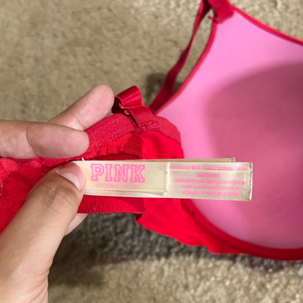 PINK Victoria's Secret Bold Red Bra - Picture 3 of 4